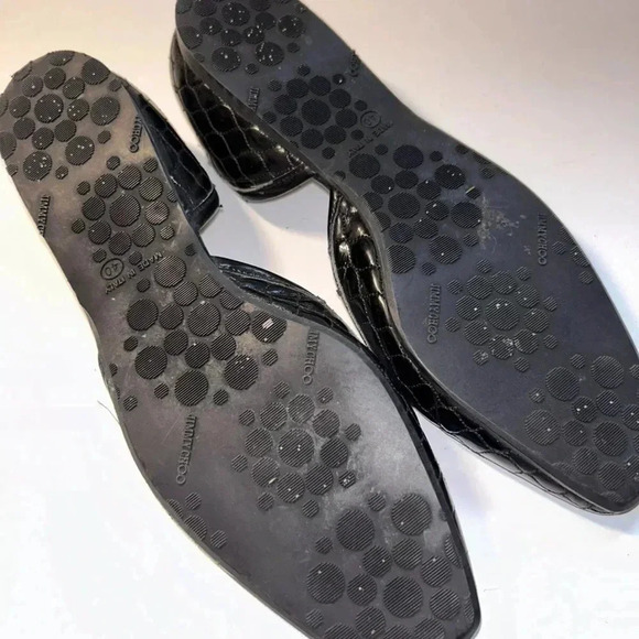 Jimmy Choo Black Leather Flats Size 40 - Picture 11 of 16